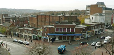 Cinema site - RTW Top 'Grot Spot'- as seen from opposite, from the Town Hall's roof