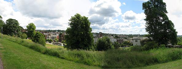 Views over the Common, to York Road/Church Road, from Mount Ephraim, Royal Tunbridge Wells June 2009