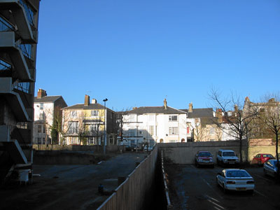 View from Telephone House towards York Road Nos.44-30 - before demolition in January 2003