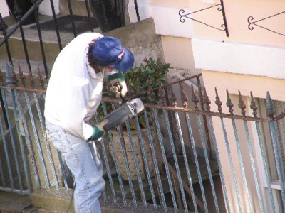 Cast iron railing at No. 9 York Road, Royal Tunbridge Wells