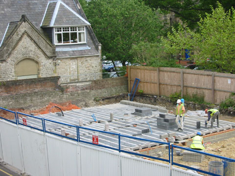 cala homes telephone house estate, tunbridge wells - block D foundations
