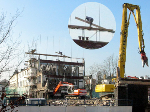 cala homes - wooldridge demolition - telephonehouse west wing scaffolding 