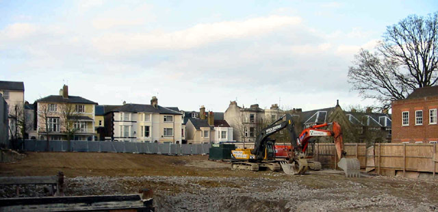 Cala Homes' land - Telephone House site, Tunbridge Wells - View from Church Road to York Road - March 2003