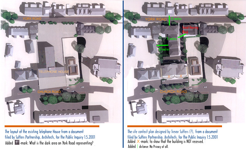 BT Telephonehouse {LEFT} - housing development Church Road/York Road {RIGHT}