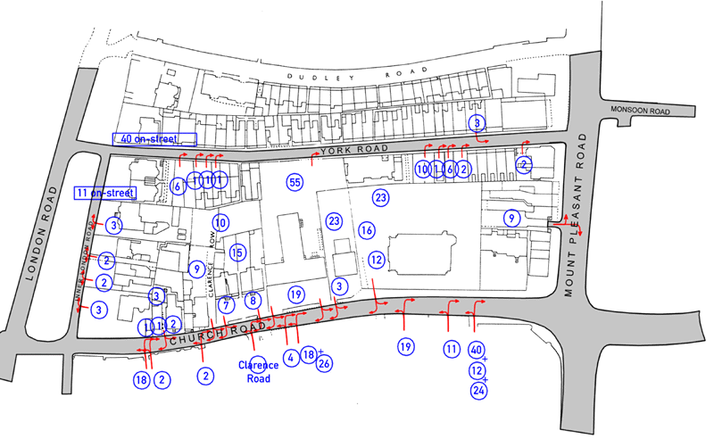 tarmaced spaces often replaced green areas