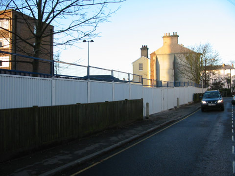 cala homes - wooldridge demolition - hoarding in York Road, Tunbridge Wells