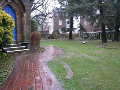 car owners destroy Trinity Garden's lawn