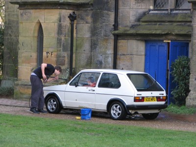 March 2007 Sunday afternoon - Car Wash on Trinity Garden, Royal Tunbridge Wells