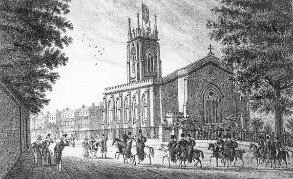 Decimus Burton's Calverley Development began with the construction of Holy Trinity Church